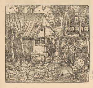 Farmer Hitting a Man on His Farm
