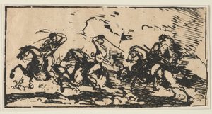 Cavalry Battle by Anonymous