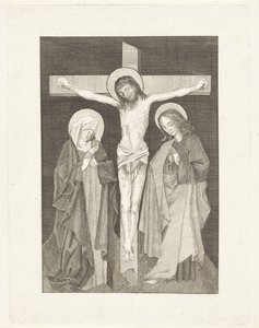 Christ on the Cross, with Mary and John on Either Side by Anonymous