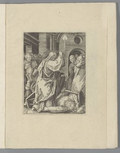 Christ Drives the Money Changers from the Temple (The Small Passion series) (Passio Christi Ab Alberto Durer Nurenburgensi Effigiata series)