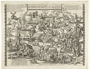 The Rogstekers of Weert, ca. 1650, Ghy Borgers en Boeren Aenschout Hier Met Verblyden Hoe Die Helden van Waert Een Doden Roch Bestryden (title on object) by Anonymous