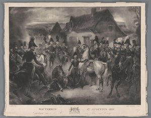 The Replacement of the Wounded Horse of the Prince of Orange (the Later King William II), During the Battle of Boutersem, 12 Aug. 1831 by Anonymous
