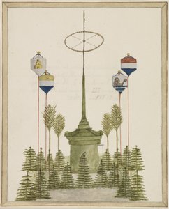 Decoration Around the Pump on the Great Market in Middelburg, on the Arrival of H.M. King William III in that City, on May 21, 1862 by Anonymous