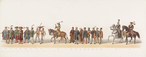 Delft Procession of 1873 (sixth plate), Costumed Procession Held by the Members of the Delft Student Corps on July 8, 1873, Representing: the Entry of Charles of Egmond, Duke of Guelders, Count of Zutphen, into Arnhem in 1492 (series title)