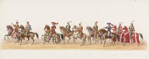 Delft Parade of 1873 (Seventh Plate) (Costumed Parade Held by the Members of the Delft Student Corps on July 8, 1873, Representing: The Entry of Charles of Egmond, Duke of Guelders, Count of Zutphen, into Arnhem in 1492) by Anonymous