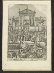 Doge and Serenissima Signoria in front of the church of San Giorgio Maggiore in Venice by Anonymous