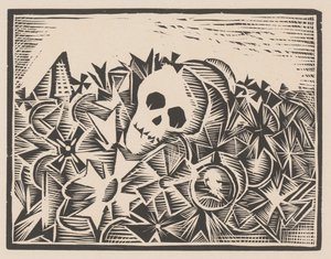 Skull among War Crosses (Against War and Fascism) by Anonymous