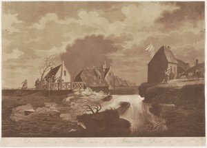 Breakthrough of the Arkelse Dam near Gorinchem, 1820 by Anonymous