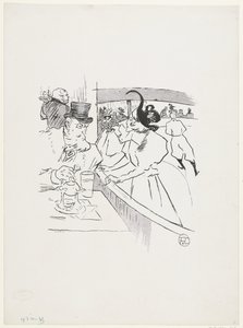 Elegant Women and Men Skating on Indoor Ice Rink Watched by Audience by Anonymous