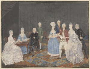 Family Group of Nine People