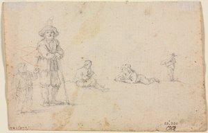 Five Figure Studies (verso)