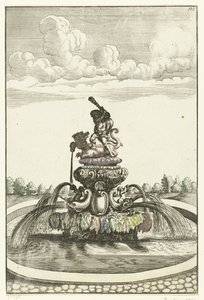 Fountain with Hercules and Ladon by Anonymous