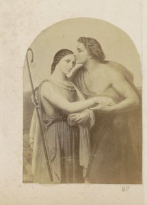 Photoreproduction of a print of a shepherd and shepherdess by Anonymous