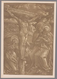 Photo Reproduction of the Chiaroscuro Woodcut Christ on the Cross by Hans Baldung Grien by Anonymous