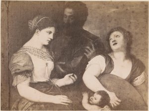 Photo Reproduction of the Painting Allegory of Love after Titian by Anonymous