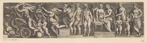 Frieze with Men, Women, and Children by Anonymous