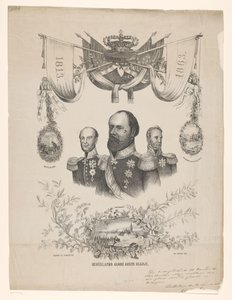 Commemorative Plaque for the 50th Anniversary of Dutch Independence with Portraits of Kings William I, II, and III by Anonymous