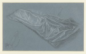 Draped Fabric with the Handle of a Sword at the Bottom by Anonymous