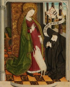 Geertruy Haeck Kneeling in Prayer before Saint Agnes by Anonymous