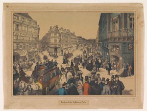 View of the Boulevard des Italiens in Paris by Anonymous