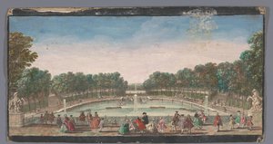 View of the Drinking Pond in the Garden of Château de Marly by Anonymous