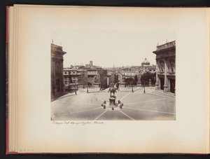 View of the Piazza del Campidoglio in Rome, Italy