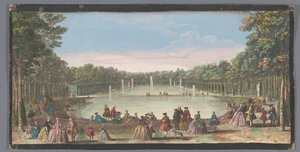 View of Île Royale in the Garden of Versailles by Anonymous