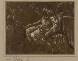 Group of Philosophers Around a Globe (Abraham and Lot Dividing the World?) by Anonymous