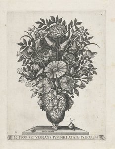 Grotesque Vase with Three Mascarons by Anonymous