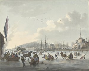 Ice Fun in Front of Rotterdam, ca. 1784 by Anonymous