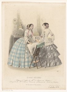 Interior with Two Women Next to a Print Stand by Anonymous