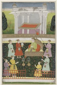 Jahangir sitting on a throne by Anonymous