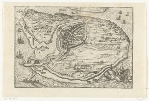 Map of Den Briel, 1572 by Anonymous