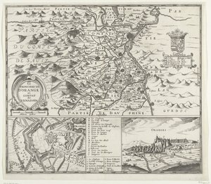 Map of the Principality of Orange, 1639 by Anonymous