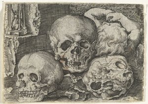 Child with Three Skulls by Anonymous