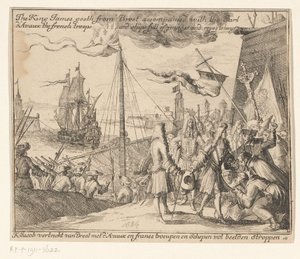 King James II Departs with French Troops from Brest to Ireland, 1689 by Anonymous