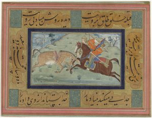 Warrior on Horseback Cleaving a Donkey by Anonymous