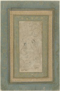 Laila and Majnun in the Wilderness by Anonymous