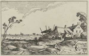 Landscape with Farm by Anonymous