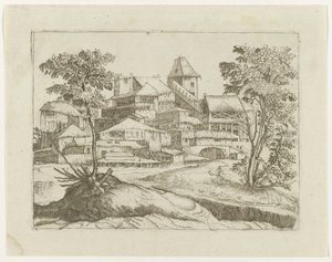 Landscape with Trees and Buildings