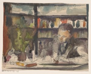Man Behind a Desk in a Study by Anonymous