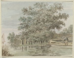 Man by Boat on a Shore
