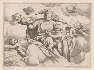 Mary with Child and a Dove