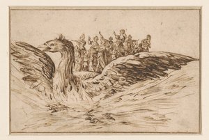 Musicians on the Back of a Large Bird by Anonymous
