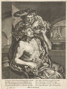 October: Bacchus Drinking Wine