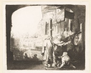Peter and John healing the cripple at the gate of the temple by Anonymous