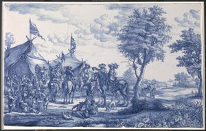 Plaque with an Army Camp by Anonymous