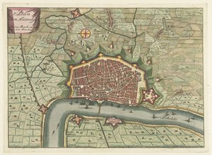Map of Antwerp, ca. 1706