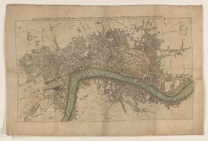 Map of London, 1761 (The City Guide or a Pocket Plan of London, Westminster and Southwark with the New Buildings to the Year 1761) by Anonymous