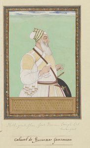 Portrait of Fath Jang Khan, the Grand Vizier of Aurangzeb